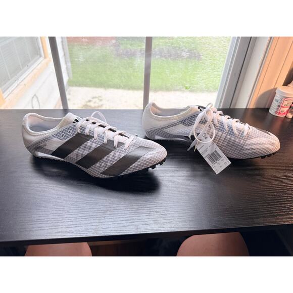 Adidas Sprintstar Track Spikes Mens 12 White Black GX6685 Running Cleats NWT main image 4